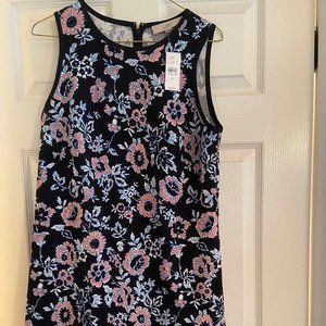 Loft Floral Ruffle Hem Dress